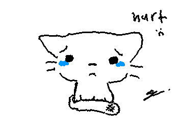 Someone step on the cat’s tail 😞