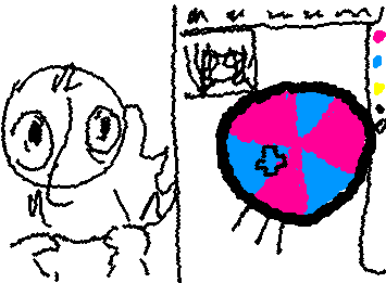 Making Pomni’s eyes in Tomodachi life using the face paint tools and only a controller is NOT for the weak (took me like thirty minutes:/)