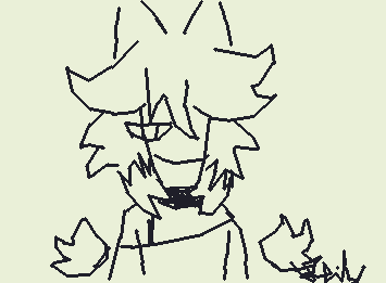 srry its not colored my thumb still is cramping but this is my persona in fpe cause i shoved him in a non canon fpe story i made on khanmigo