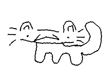 guys this is my signature cat and you might see it in later artworks :D (the weird legs are for funny purposes)