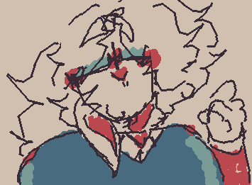 Poor Quality drawing of my Oc RayMond in @Eli-draws circus Au >_>