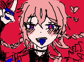 キュートなカノジョの彼女ちゃんを描いたよ ピンつけ忘れた