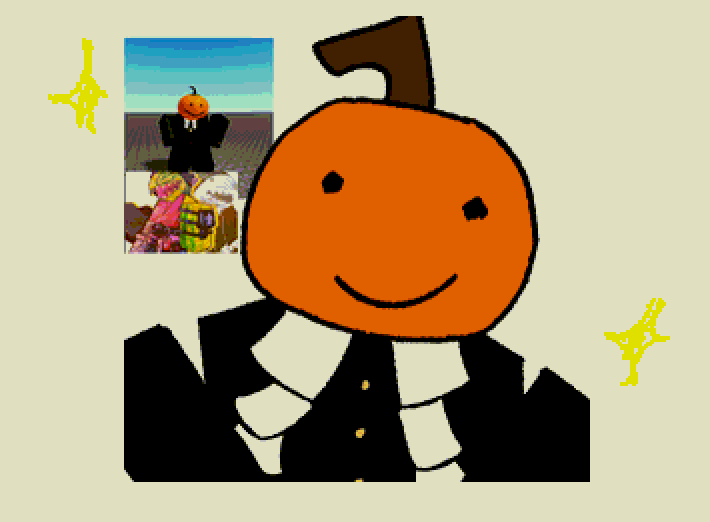 throws pumpkin guy at you