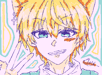 @Hikarusoramame お前の子描けたぞ、中性的とか全部無視して描いたからガンガン俺の絵柄出てるけど許してちょ🙏なんか時々消しゴムで線画削ってる人見かけるからやってみたけど、とんでもねぇわこれ、気力ある日にやらないと持続しない、楽しかったけど多分もう当分やらん。初めてやったからいつかリベンジします