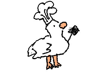 Hello! This is Jerry the duck and he is a cook!! Give Jerry something for him to cook and l will draw it!