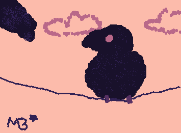 I had fun drawing the last birds so I drew them again. I was inspired by "Two Brids" by Regina Spektor ____🐦⬛__🐦⬛_____