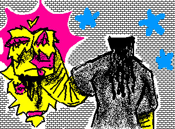 WH3R3S Y0 H34D 4T??? (I was listening to the rock cover while drawing this)