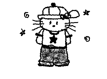 hello kitty, i made this at work, enjoy!