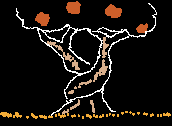 so I lured them to the apple tree