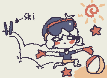 It's beginning to be worm, bye bye skiii