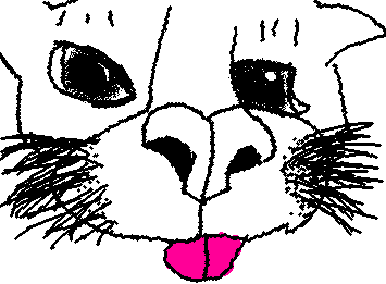 silly cat (i know its kinda bad T-T besides, day #7 of drawing without know how to draw)