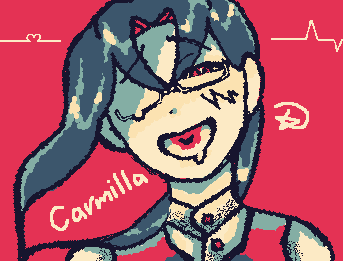 ouuuuuuh she's hungy u better watch out
my cannibal yuri oc carmilla :3 her gf emile is coming soon
