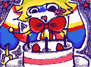 @meruちゃんお誕生日おめでとう!!!!大好きだよ〜!!!♡♡勝手だけど新しいocが可愛かったから、イラスト描いたニダヨ👏👏
