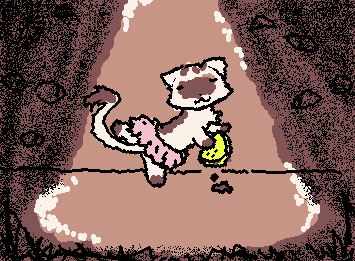 a cat dancing with a taco for @RosyPosy_0802