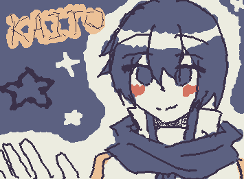 @midesu リクエストのKAITOです!描くのこっちも難しくて苦戦しました