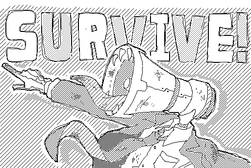 SURVIVE!
皆様からたくさん教えて頂いてほんとに助かりました
とりあえずWigglypaint 初静止画描いてみました〜
思いつきで描いたので元ネタは特に無いです
(一枚描き途中に消えたので実は二枚目)