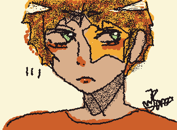 drew @CORGI 's OC STARBOY or Mei !! i didnt know what clothes he was wearing so i gave him a normal shirt soo he kinda jst woke up from his sleep?..