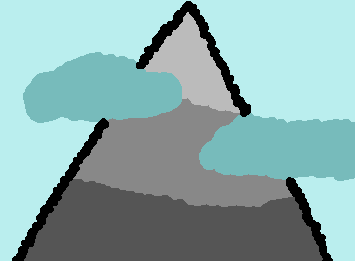 A mountain with clouds. Part of my "Nature" series.