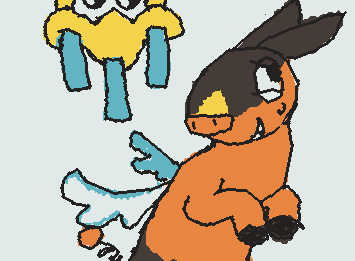 forgot to post something yesterday since i was sick so hereee tepig and jirachi from starters