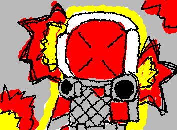 KILLDROID!! I was able to do explosions because of how simple the colors were hehehehehehehehehhe