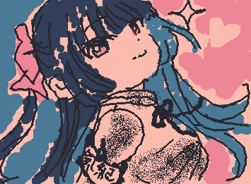 お嬢様学校の風紀委員風に描いてみた　オリジナルキャラ
