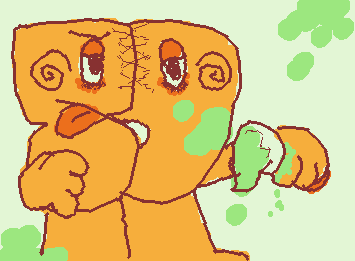 hola como estan 57 painting on the viewer.. whoever they're painting on is up for interpretation