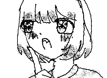久しぶりの白黒イラスト