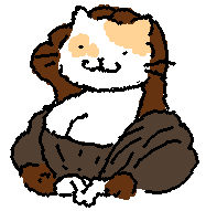 Pyrizhok the Cat in Pixel Style "Pyrizhok the Cat and Mona Lisa"