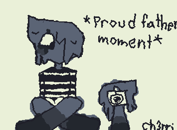 Ahh yes. Blot the mime and his son, Blot Jr from Dandy's World. I've had a lot of fun drawing them.