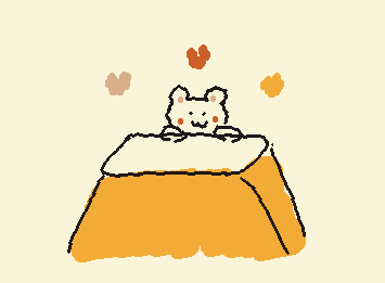 こたつにはいったくまちゃん