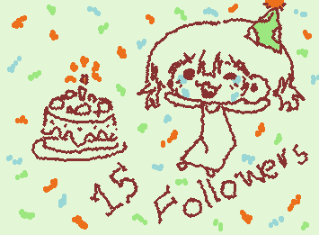 Congratulations on reaching 15 followers !>< 
Thank you very much everyone!!!