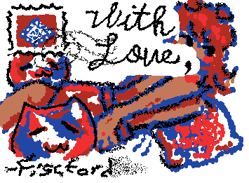 WITH LOVE, ☆ i wanted an excuse to draw a stamp... yes i know the stamp goes on the side without the picture shhh