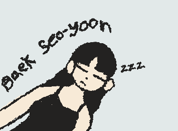 She looks so calm when she’s asleep…
Sleep = no more stress 
I’m too lazy to finish the drawing.
