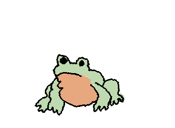 Ah yes, I love frogs. They're the perfect source of iron, and I just love punching rocks with frogs on them.