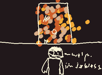 Carl doesn't have a job anymore because SOMEONE burned down the wiggly HQ