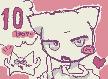 @Siip 10人フォロワーおめ!!てかもう15人いってる…!この前投稿してたねこちゃん描かせてもらった!!