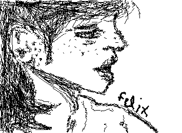 Rough draft of Felix from skz for @Maxxy 🥹 I’ll outline it later and MAYBE color (prolly not)