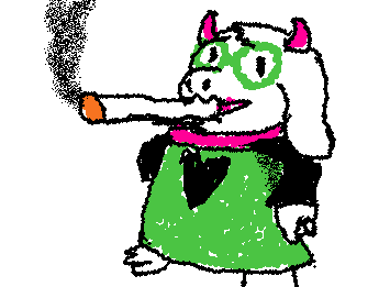 Ralsei is being a bad little fluffy boy😅