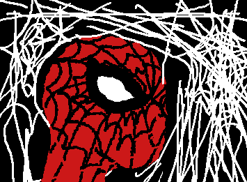 スパイダーマンを書きましためちゃくちゃ難しかったです。