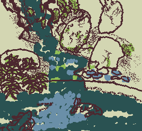 a very simple picture of the coy pond in the garden of Encanitas.... I trIED SO HARD BRO! OK