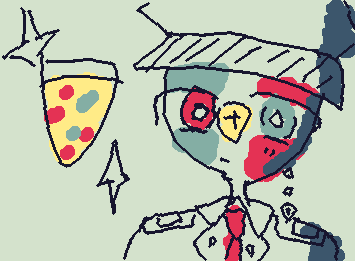 塾行く前の落書き（ピザに恋するイタ王）