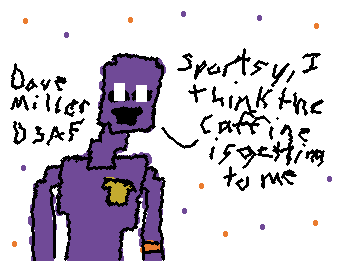 Why hello there, Old Sport!
It's Dave Miller from hit FNAF fan game, DSAF! Yippe! 🍆