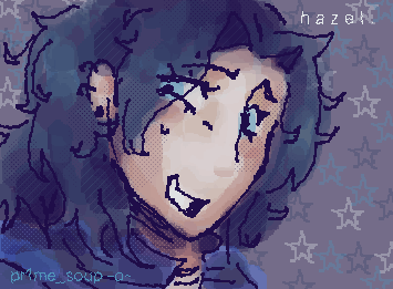 @Eliiiiiiiiii 's oc Hazel, as requested by them!! ^^ very fun to draw !!