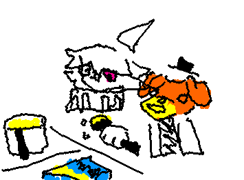 Droopy and Kyle ( @Garn ) Eli-Draws circus au thing