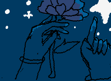"Do you think times of peace like this will last long enough until we die?""I hope so,but that sounds uncertain.""Also I got you a flower :D" "That's nice."