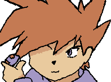 I've been rereading the Pokemon manga. I haven't finished Kanto yet, and I really like the way Blue is portrayed.