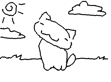 a cat i drew when im supposed to be doing bio hw °՞(ᗒᗣᗕ;)՞°