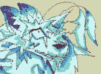 An ice version of my OC flame!! As requested by @Jay Jay :3 i named them icicle and they are very much pettable (unlike flame)