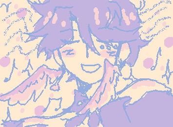 I painted my room today🌝 (it was a disaster)Here’s my oc harry as robin from hsr yippeeee