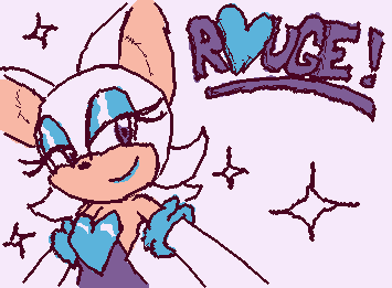 Rouge the bat! Wearing a blue look this time.